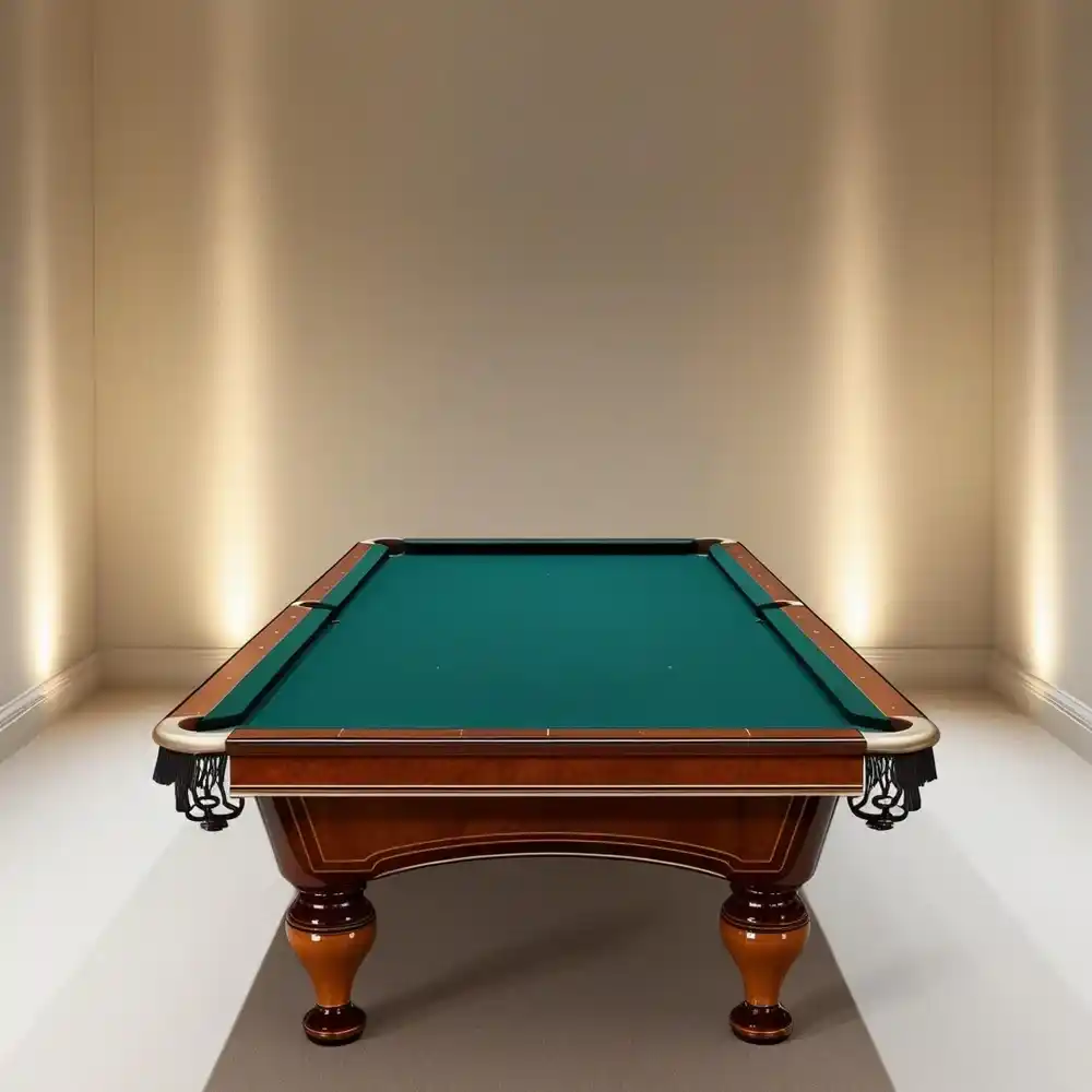 Pool table wrapped and secured for safe transport